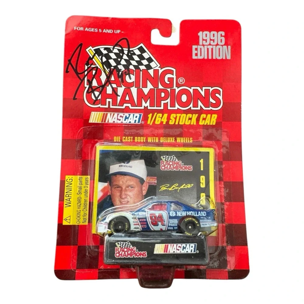 Ron Barfield Racing Champions 1996 Edition NASCAR #94 New Holland 1:64 Signed